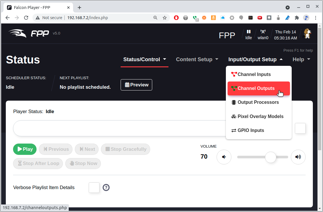 Selecting Channel Outputs